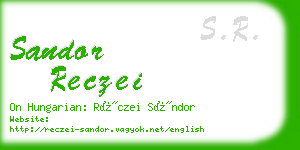 sandor reczei business card